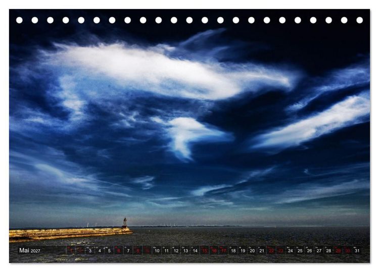 Produktbild: Bis zum Horizont. Der Himmel &uuml;ber Norddeutschland. (Tischkalender 2027 DIN A5 quer), CALVENDO Monatskalender