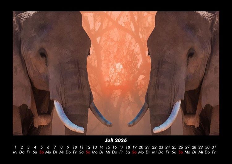 Produktbild: Welt der Tiere 2026 Fotokalender DIN A3