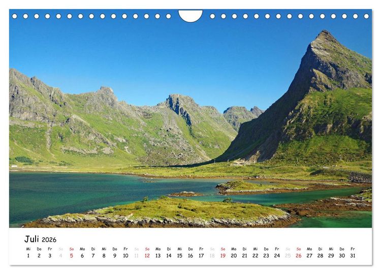 Produktbild: Die Lofoten - Magie des Lichtes (Wandkalender 2026 DIN A4 quer), CALVENDO Monatskalender
