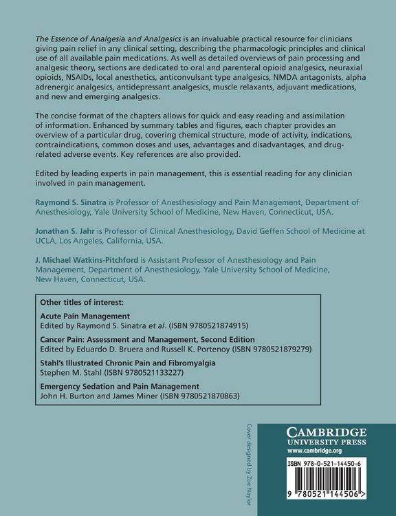 Produktbild: The Essence of Analgesia and Analgesics