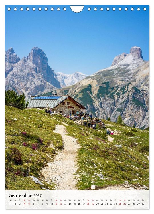Produktbild: Rund um die... Drei Zinnen (Wandkalender 2027 DIN A4 hoch), CALVENDO Monatskalender