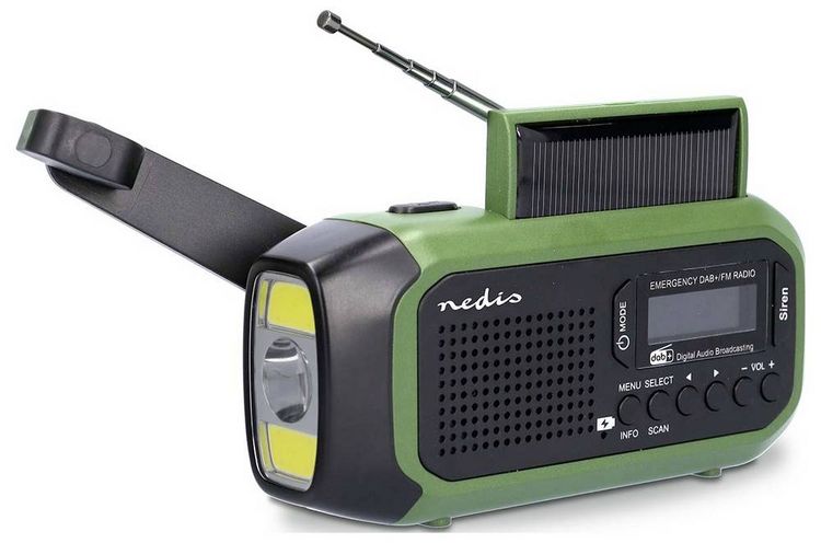 Produktbild: Nedis RDDBCR2000GN Notfallradio DAB+, UKW, FM Notfallradio, DAB+, UKW Gr&uuml;n, Schwarz