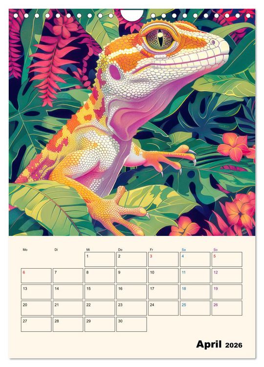 Produktbild: Dschungeltiere - Einzigartige Faszination (Wandkalender 2026 DIN A4 hoch), CALVENDO Monatskalender