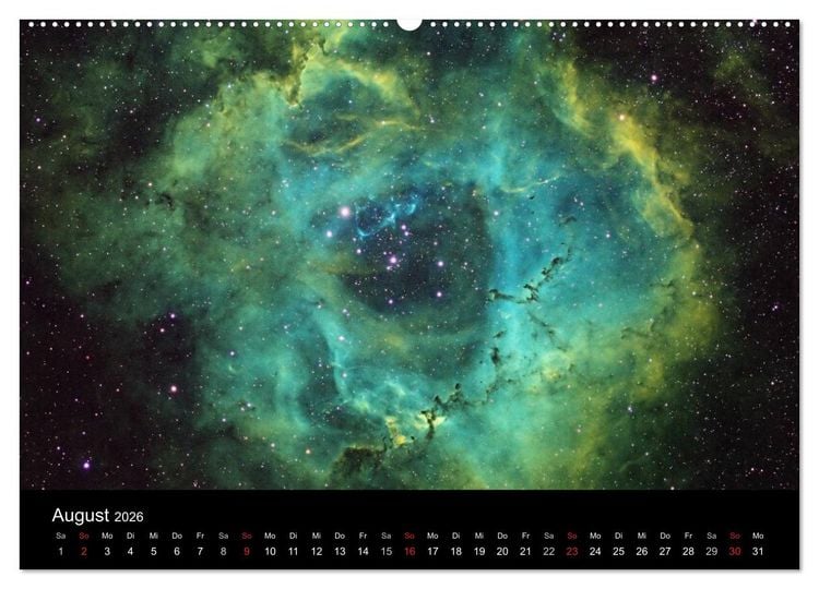 Produktbild: Atemberaubender Weltraum (Wandkalender 2026 DIN A2 quer), CALVENDO Monatskalender