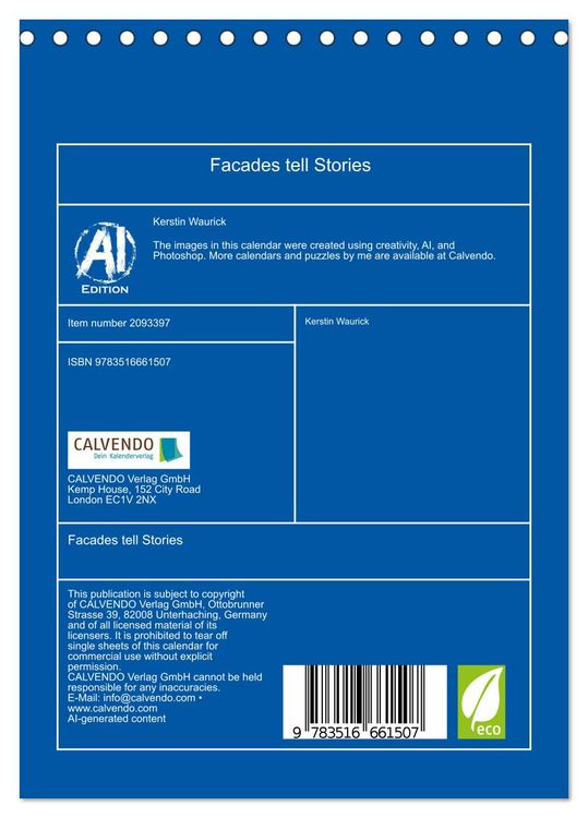 Produktbild: Facades tell Stories (Desk Calendar 2026 DIN A5 portrait), CALVENDO 12 Month DeskCalendar