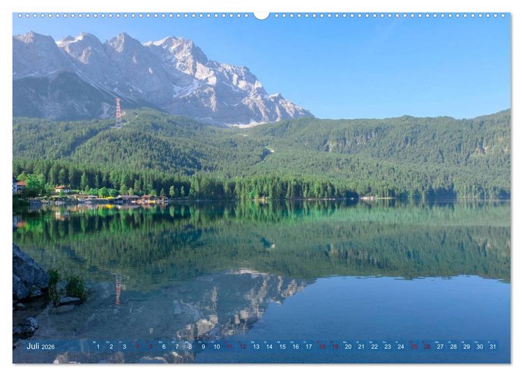 Produktbild: Garmisch Partenkirchen Land - Wasser und Berge sind Leben (hochwertiger Premium Wandkalender 2026 DIN A2 quer), Kunstdruck in Hochglanz