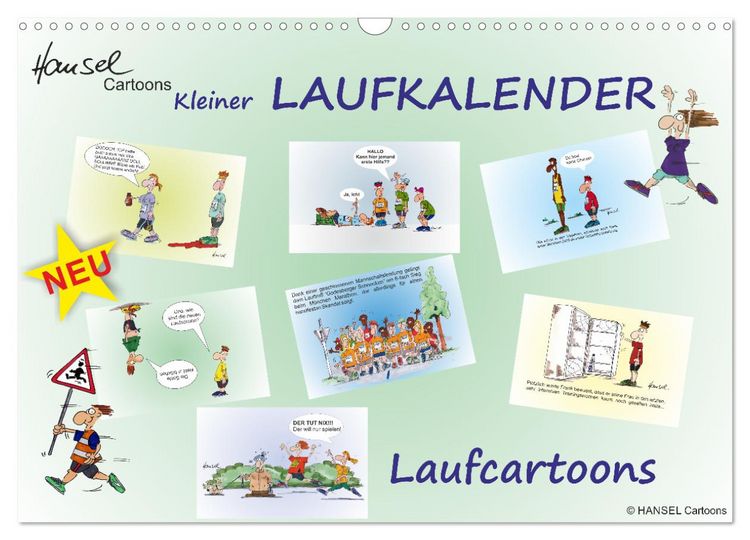 Produktbild: HANSELs kleiner Laufkalender (Wandkalender 2026 DIN A3 quer), CALVENDO Monatskalender