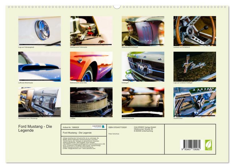 Produktbild: Ford Mustang - Die Legende (hochwertiger Premium Wandkalender 2026 DIN A2 quer), Kunstdruck in Hochglanz