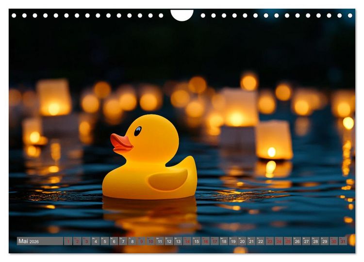 Produktbild: Gummienten auf Weltreise (Wandkalender 2026 DIN A4 quer), CALVENDO Monatskalender