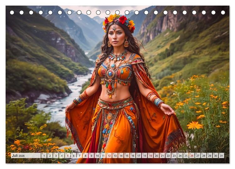 Produktbild: Inka-Mythologie - G&ouml;tter, Helden und Monster (Tischkalender 2026 DIN A5 quer), CALVENDO Monatskalender