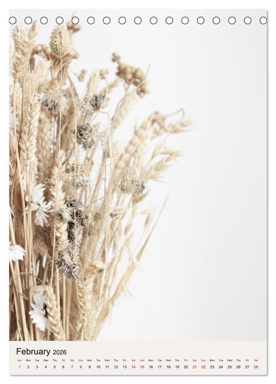 Produktbild: Dried Flowers (Desk Calendar 2026 DIN A5 portrait), CALVENDO 12 Month DeskCalendar
