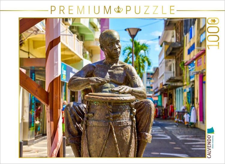 Produktbild: CALVENDO Puzzle Trommler-Statue Velo in Point-a-Pitre auf Guadeloupe | 1000 Teile Lege-Gr&ouml;&szlig;e 64x48cm Foto-Puzzle f&uuml;r gl&uuml;ckliche Stunden