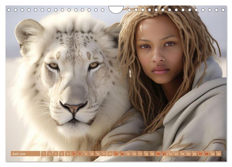 Produktbild: Mensch und Tier &ndash; W&uuml;stenfantasien (Wandkalender 2026 DIN A4 quer), CALVENDO Monatskalender