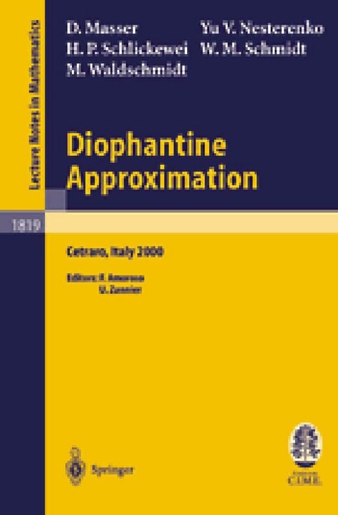 Bild vom Artikel Diophantine Approximation vom Autor David Masser