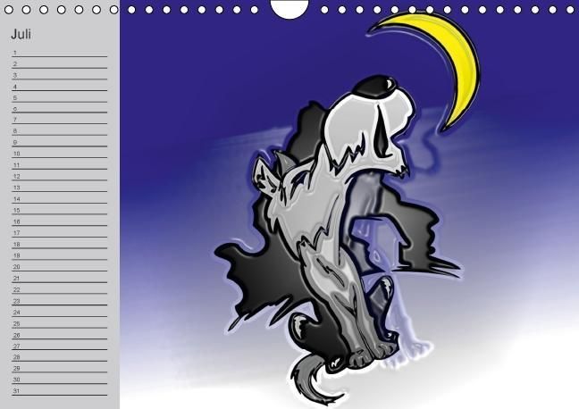 Produktbild: Hunde-Geburtstagskalender / Witziger Cartoon-Kalender (Wandkalender immerw&auml;hrend DIN A4 quer)