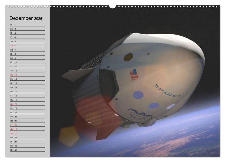 Produktbild: Space Shuttle. Impressionen aus der Raumfahrt (Wandkalender 2026 DIN A2 quer), CALVENDO Monatskalender