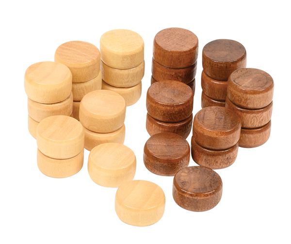 Produktbild: Spielsteine, Backgammon, 17 x 8 mm