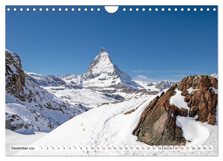 Produktbild: Matterhorn - Eiger, M&ouml;nch und Jungfrau: Rund um die zeitlosen Gipfel (Wandkalender 2026 DIN A4 quer), CALVENDO Monatskalender