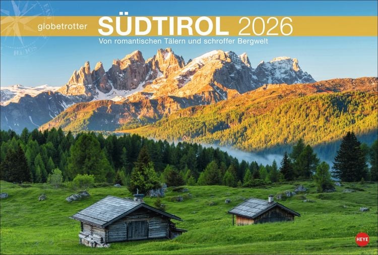 Produktbild: Südtirol Globetrotter Kalender 2026 - Von romantischen Tälern und schroffer Bergwelt