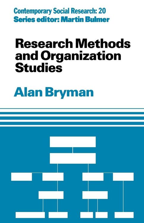 Produktbild: Research Methods and Organization Studies