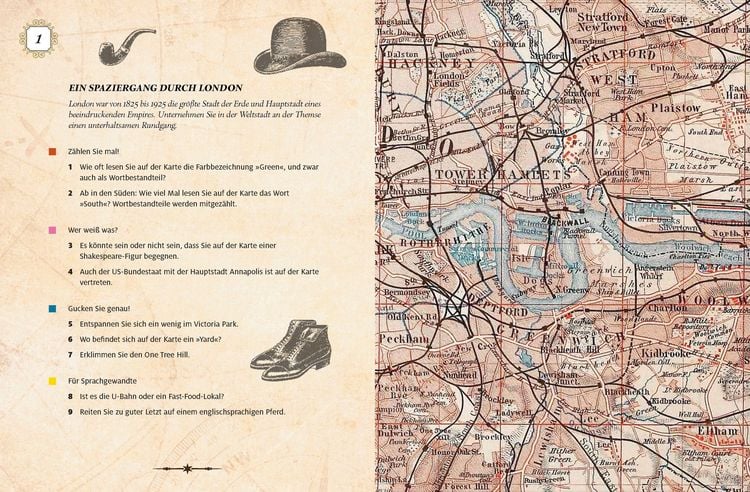 Produktbild: R&auml;tselbuch der Landkarten &bull; In 80 Karten um die Welt