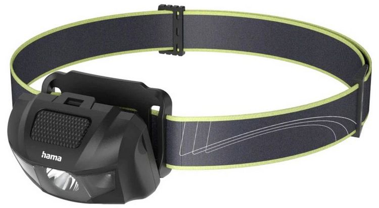 Produktbild: Hama LED-Stirnlampe "HL200", Batterien, Kopflampe zum Joggen, Sport, 4 Modi 00228615 Stirnlampe 73 g