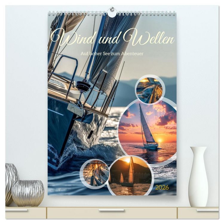Produktbild: Wind und Wellen (hochwertiger Premium Wandkalender 2026 DIN A2 hoch), Kunstdruck in Hochglanz