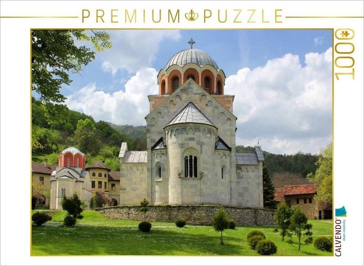 Produktbild: CALVENDO Puzzle Kloster Studenica | 1000 Teile Lege-Gr&ouml;&szlig;e 64x48cm Foto-Puzzle f&uuml;r gl&uuml;ckliche Stunden