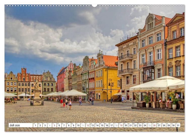 Produktbild: Posen Poznan - Bunte und strahlende Akzente (hochwertiger Premium Wandkalender 2026 DIN A2 quer), Kunstdruck in Hochglanz