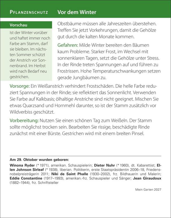Produktbild: Mein Garten Tagesabrei&szlig;kalender 2027 - Praktische Tipps f&uuml;r 2027