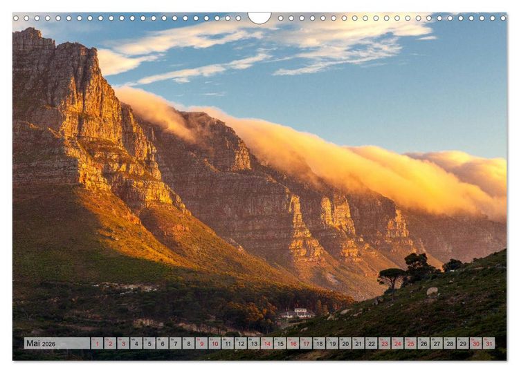 Produktbild: S&uuml;dafrika: Kapstadt, Garden Route und Cape Winelands (Wandkalender 2026 DIN A3 quer), CALVENDO Monatskalender