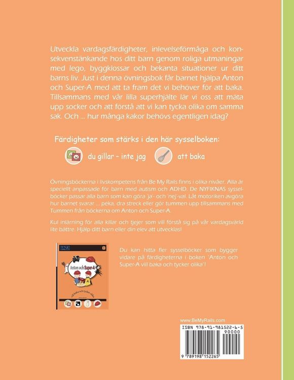 Produktbild: Nyfikna Bakar & Gillar Med Anton Och Super-A: Livskompetens for Barn Med Autism Och ADHD