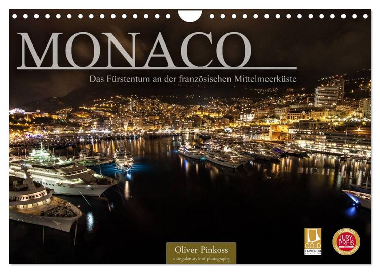 Produktbild: Monaco - Das F&uuml;rstentum an der franz&ouml;sischen Mittelmeerk&uuml;ste (Wandkalender 2026 DIN A4 quer), CALVENDO Monatskalender