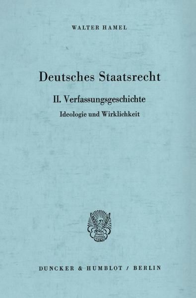Produktbild: Deutsches Staatsrecht.