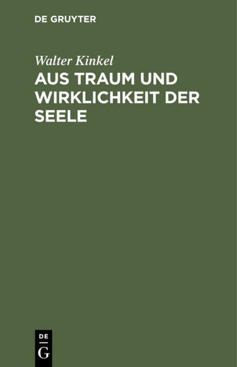 Produktbild: Aus Traum und Wirklichkeit der Seele