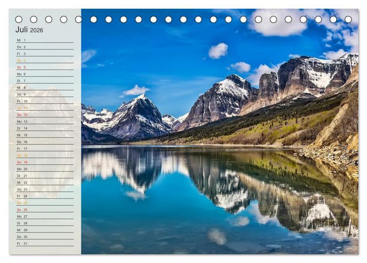 Produktbild: Nationalparks in den USA - wundersch&ouml;n und einmalig (Tischkalender 2026 DIN A5 quer), CALVENDO Monatskalender