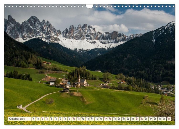 Produktbild: A JOURNEY ON THE DOLOMITES (Wall Calendar 2026 DIN A3 landscape), CALVENDO 12 Month Wall Calendar