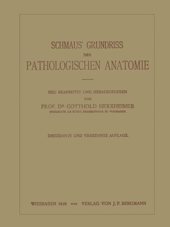 Produktbild: Schmaus&rsquo; Grundriss der Pathologischen Anatomie