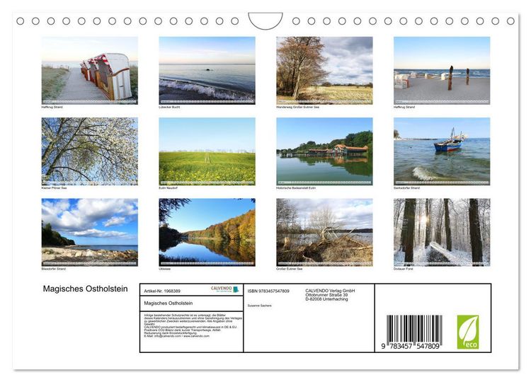 Produktbild: Magisches Ostholstein (Wandkalender 2026 DIN A4 quer), CALVENDO Monatskalender