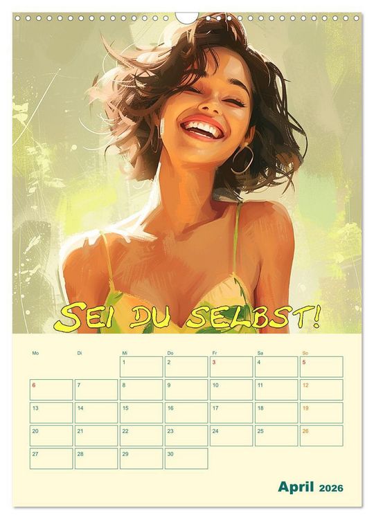Produktbild: Liebe das Leben! Mit Affirmationen gl&uuml;cklich durch das Jahr! (Wandkalender 2026 DIN A3 hoch), CALVENDO Monatskalender
