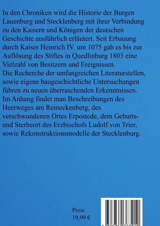 Produktbild: Chroniken der Lauenburg und der Burg Stecklenberg im Harz