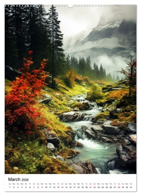 Produktbild: Rhythmic Nature (Wall Calendar 2026 DIN A2 portrait), CALVENDO 12 Month Wall Calendar