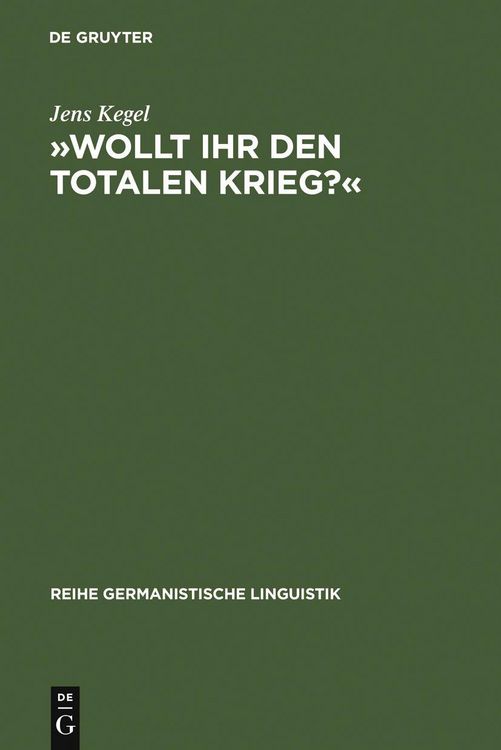 Produktbild: 'Wollt Ihr den totalen Krieg?'