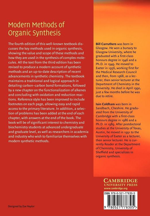 Produktbild: Modern Methods of Organic Synthesis