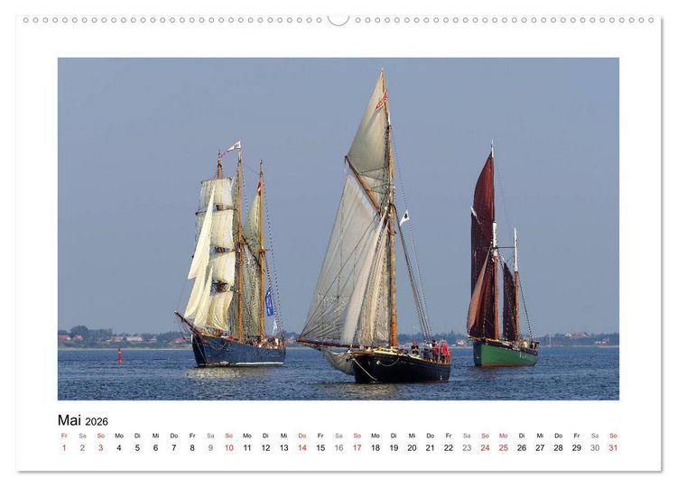 Produktbild: Segelschiffe auf dem Limfjord (Wandkalender 2026 DIN A2 quer), CALVENDO Monatskalender