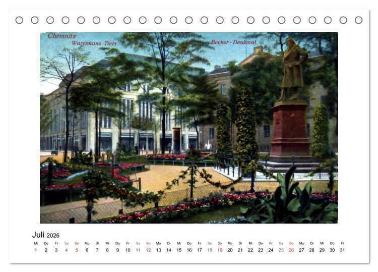 Produktbild: Gr&uuml;&szlig;e aus Chemnitz (Tischkalender 2026 DIN A5 quer), CALVENDO Monatskalender