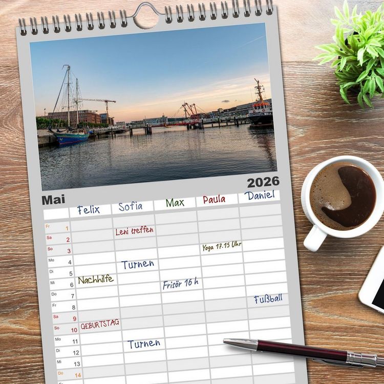 Produktbild: Familienplaner 2026 - Ikonische Br&uuml;cken zwischen Geschichte und Gegenwart mit 5 Spalten (Wandkalender, 21 x 45 cm) CALVENDO