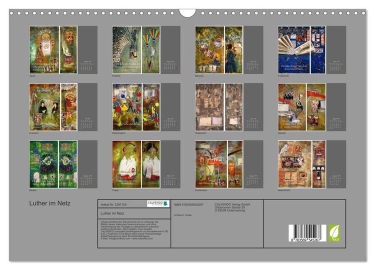 Produktbild: Luther im Netz (Wandkalender 2027 DIN A3 quer), CALVENDO Monatskalender