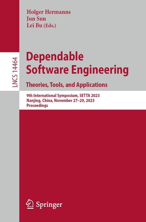 Produktbild: Dependable Software Engineering. Theories, Tools, and Applications