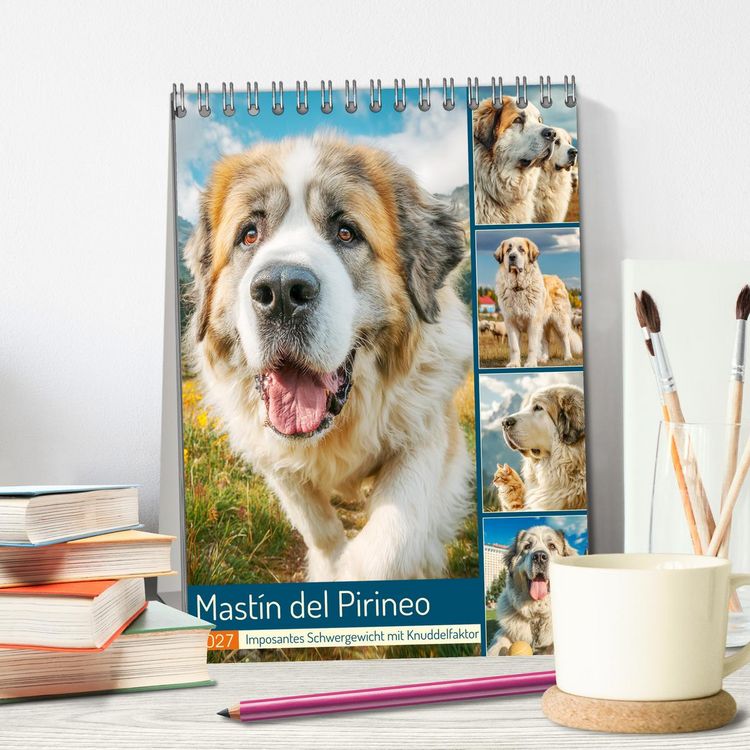 Produktbild: Mast&iacute;n del Pirineo. Imposantes Schwergewicht mit Knuddelfaktor (Tischkalender 2027 DIN A5 hoch), CALVENDO Monatskalender